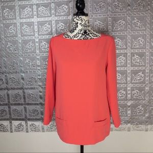 Ann Taylor LOFT Women's Coral Elegant Career Top S